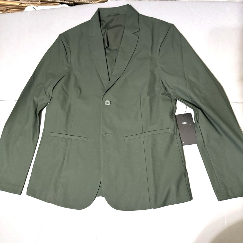 Fabletics Blazer Mens S Small The Don Pine Shadow Green Unconstructed Stretch